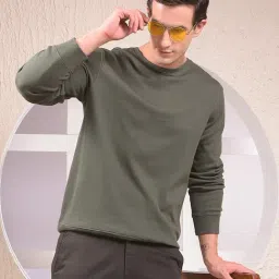 Crimsoune Club Green Cotton Regular Fit Texture Sweatshirt-picture-19