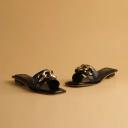 Eridani Women's Kaira Black Casual Sandals-picture-37