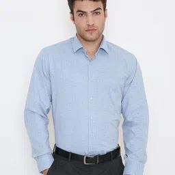 Maharaja Men India Slim Fit Textured Spread Collar Formal Shirt-picture-19