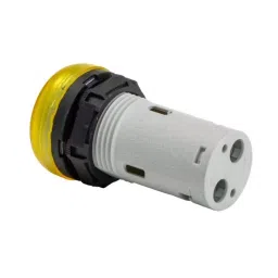 Lovato LPML, Panel Mount Yellow LED Pilot Light, 22 mm Cutout, IP66, IP67, IP69K, Round, 48V, LPMLD5 image 2