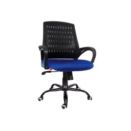 Rose Blazia Mesh Mid-Back Ergonomic Revolving Chair for Conference, Meeting Room and Office Blue-picture-30