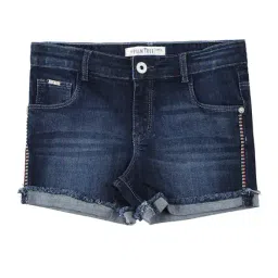 Palm Tree by Gini & Jony Kids Blue Solid Shorts-picture-15