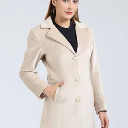 YOUNG CLUB CLASSIC Self Design Notched Lapel Overcoat image 4