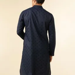 Diwas by Manyavar Men Woven Design Band Collar Kurta image 5