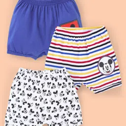 Bodycare Cotton Knit Shorts Mickey Mouse Printed Pack of 3 - Purple Black & White-picture-21