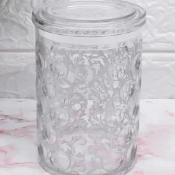 Kookee Acrylic Airtight Canister Jar & Container, Round, Silver (4x6.5 in) (8947)-picture-28