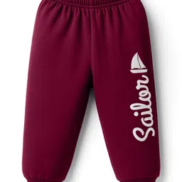 Tango Knit Full Length Fleece Pant With Sailor Print - Dark Red-picture-12
