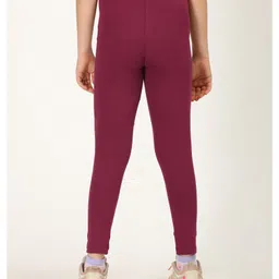Zion Solid Leggings - Maroon image 3
