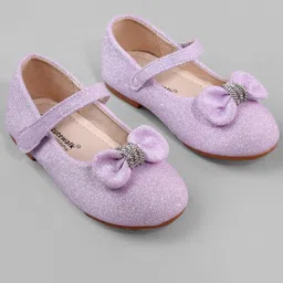 Cute Walk by Babyhug Ballerina with Bow Applique - Purple image 2