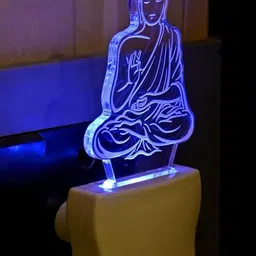 1ST TIME Red & Purple Printed Acrylic Contemporary Abstract Shaped Shaped Wall Lamp image 3