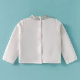 ToffyHouse Interlock Knit Full Sleeves T-Shirt & Pant with Attached Waistcoat & Bow Applique - Olive Green image 3