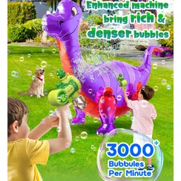 Sanjary Dinosaur Bubble Machine Gun for Todddles Kids color design may vary image 4