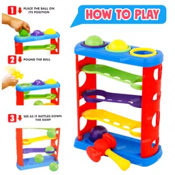 Fiddlerz Hammer Ball Toy Baby Toys for Kids Knock Pounding Ball Hammering Knock Ball Toys for Kids Stacking Toys image 5