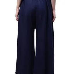 eyba Women Mid-Rise Slip On Flared Knitted Palazzos image 4