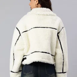 London Rag Faux Fur Aviator Jacket image 2