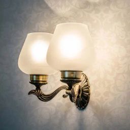 Fos Lighting Antique Brass Allure Small Double Wall Sconce (Bulb not included) - Set of 1-picture-18