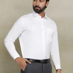 JadeBlue White Cotton Regular Fit Shirt image 4