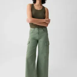 GAP Green Cotton Solid Jeans-image-21