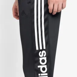 Adidas Black Regular Fit Logo Printed Sports Trackpants image 4