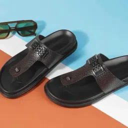 Mochi Dark Brown T-Strap Sandals-picture-42