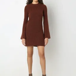 Vero Moda Brown Regular Fit A Line Dress image 4