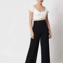 BUYNEWTREND Black High rise Palazzos image 4