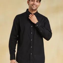 Fabindia Black Cotton Comfort Fit Shirt-picture-27