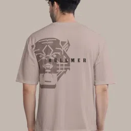 Bullmer Lavender & Black Cotton Oversized Fit Printed T-Shirt - Pack Of 2 image 4