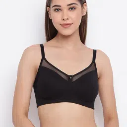Enamor Black Non Wired Non Padded T-Shirt Bra-picture-42