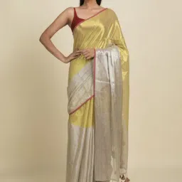 Suta Golden & Silver Zari Work Saree Without Blouse-picture-27