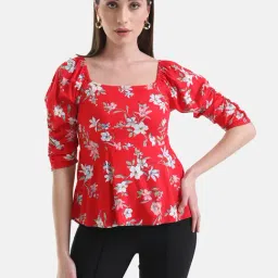 Kazo Ruched Sleeve Detail Top-picture-32