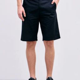 Iconic Black Regular fit Embroidery Shorts-picture-31