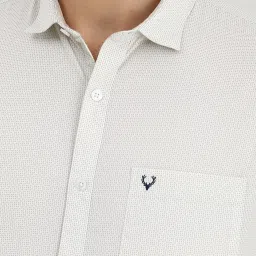 Allen Solly Grey Slim Fit Texture Shirt image 4