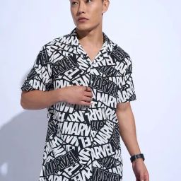 Sf Jeans By Pantaloons White Slim Fit Printed Shirt-picture-33
