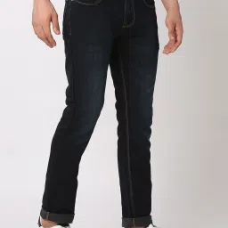 Spykar Blue Cotton Regular Fit Jeans image 4