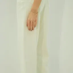 VIRGIO Off White Regular Fit Solid Jeans image 4