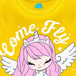 LITTLE LUSH Girls Pack Of 3 Typography Printed Round Neck Sleeveless Tshirts image 2