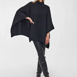 Cover Story Black Polyester Solid Sweaters image 4