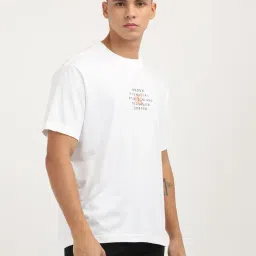 Calvin Klein Jeans White Cotton Regular Fit Printed T-Shirt image 4