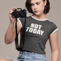 The Roadster Life Co. Typography Printed Cap Sleeves Slim Fit T-shirt-picture-21