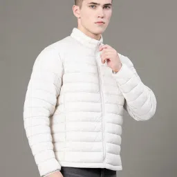 Red Tape White Regular Fit Quilted Jacket image 4