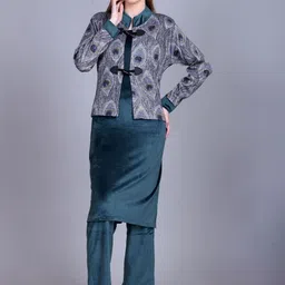 AREEMAS Women Ethnic Motifs Printed Regular Kurta with Trousers-picture-12