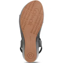 Catwalk Women's Black Sling Back Wedges image 4