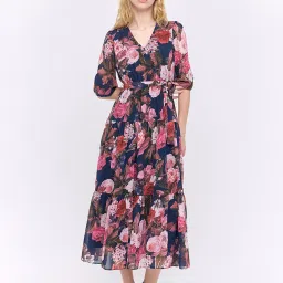 Cover Story Navy Floral Print Maxi Dress image 4