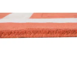 Presto Orange & Beige Wool Hand Tufted Carpet image 4