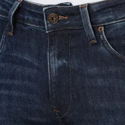 Louis Philippe Navy Cotton Slim Fit Jeans image 4