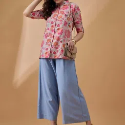 Winza Designer Peach Printed Top image 4