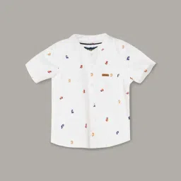 Juniors by Lifestyle Boys White Cotton Printed Shirt-picture-14
