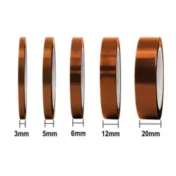 SCHOFIC Kapton Tape 5 Pcs Combo Polyimide ‎Brown 3, 5, 12, 15, 20 mm Width 33 m Length, 1222UWFK142 image 2