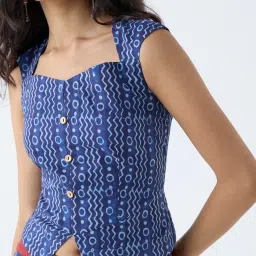 Bombay Paisley by Westside Indigo Printed Cotton Top image 4